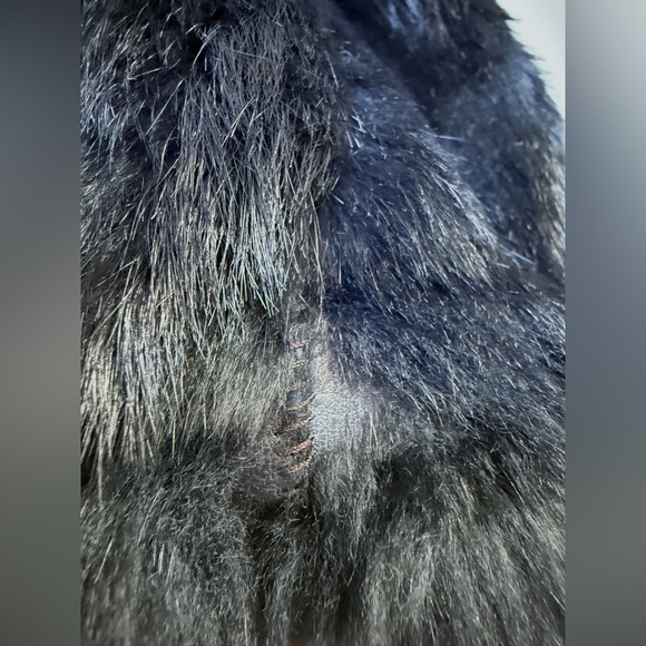 Vintage Safuron Black Rabbit Fur Coat Size M - Picture 8 of 8